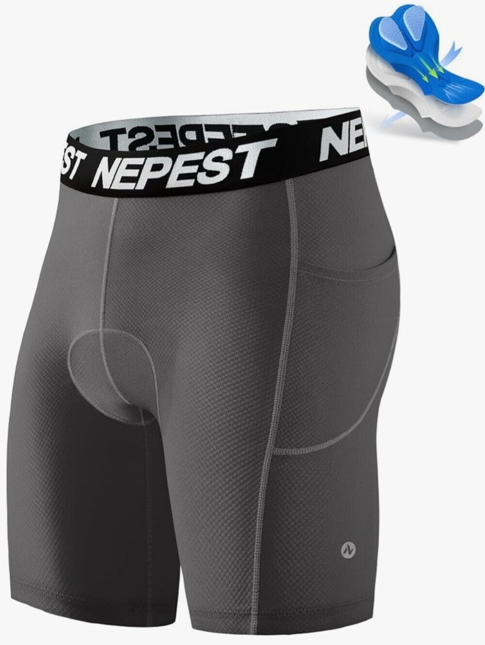 Men’s Padded Cycling Liner Shorts w Pockets